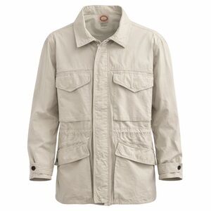 Vintage Banana Republic Safari Jacket XL Beige Cotton Field Travel Photography